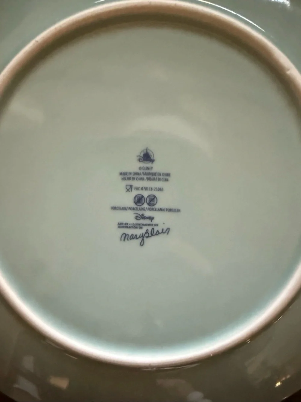 Disney Floral Alice in Wonderland Dessert Plates Pastel Pink, Blue & Purple